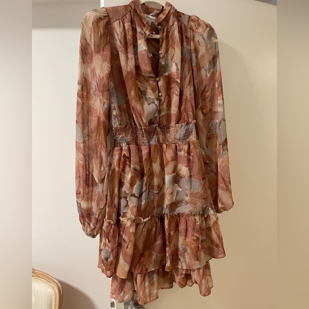 Elegant Floral Chiffon Dress